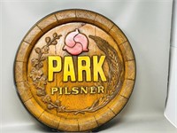 Park Pilsner wall sign - fiberglass - 17" diameter