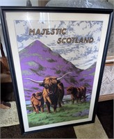 Vintage Majestic Scotland Tea Towel - Framed