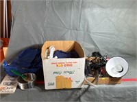 Two boxes with lights and tarps