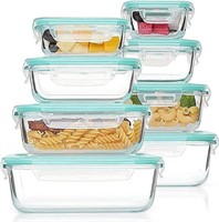 Vtopmart 8 Pack Glass Container Food Storage,