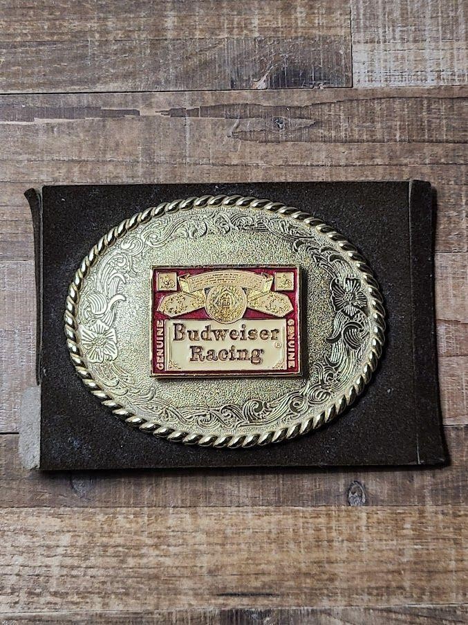 Genuine Budweiser Belt Buckle Gold vintage