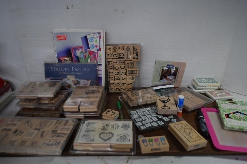 Large Lot Of Crafting Stamps,Ink & More