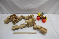 Wooden Train & Pull Toy