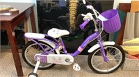 Torpooz girls 18 inch bicycle purple -