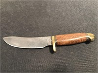 GH Knives Alliance Damascus Steel Burl Knife