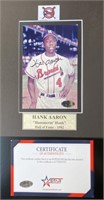 Hank Aaron autograph photo