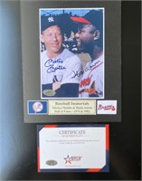 MICKEY MANTLE HANK AARON  AND AUTOGRAPHED PHOTO