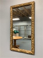 Gold Wispy Floral Framed Mirror
