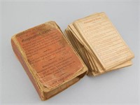 1808 Geographical Cards Set.Letterpress