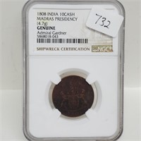 NGC 1808 India 10CASH Madras Presidency