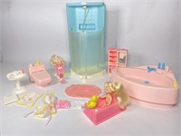 VTG Mattel Barbie Bathroom Set & Accessories