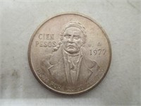 1977 Cien Pesos .720 Silver
