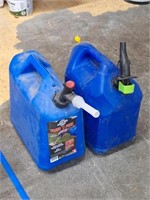 Two 5 Gallon Poly Gas Cans