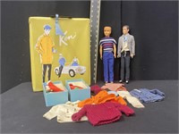 Vintage Ken Doll Set w/ Case & More