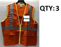 XL Lot of 3 AGO Promotional Safety Vests - NEW