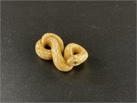 Unusual ivory netsuke of a snake