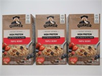 (3) Boxes Quaker Triple Berry Instant Oatmeal