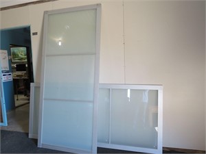 (2) METAL IKEA SLIDING CLOSET DOORS