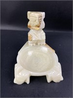 Onyx Mexican carved ashtray
