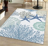 $100 Tritard Coastal Area Rugs Nautical Beach 5x8’