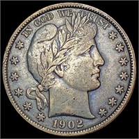 1902 Barber Half Dollar CHOICE AU