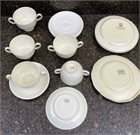 Miscellaneous White China Plates, Soufflé Cups
