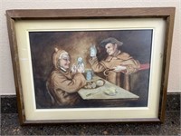 Framed Print: Drinking Buddies Breaking Bread