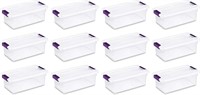 Sterilite 6qt Clear Storage Boxes (Case of 12)