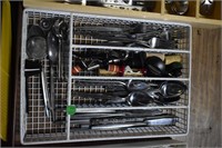 flatware in metal drawer divider
