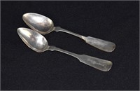 2 Coin Silver Tea Spoons