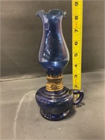 Vintage blue oil lamp