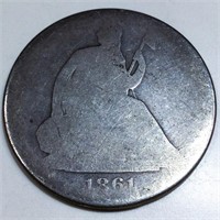 1861-O Seated Liberty Half Dollar Rare Date