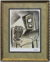 OWL ON CHAIR L.E. 225/500 GICLEE BY PABLO PICASSO