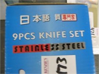 9PC KNIFE SET - STAINLESS STEEL