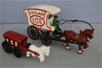 Cast Iron Horse and Wagons