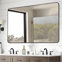 30 x 48 Bathroom Mirror  Matte Black