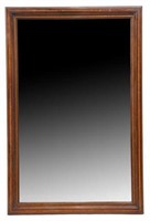 BANDED ROSEWOOD FRAMED BEVELED WALL MIRROR