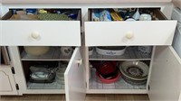 2 kitchen caninets & drawers lot
