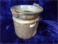 French Copper Milk Pail with Wrought Iron Handle