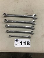 CRAFTSMAN COMBINATION WRENCHES, RATCHET END