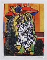 PABLO PICASSO WEEPING WOMAN WITH HAT SIGNED CDP