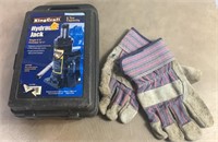 KingCraft Hydraulic Jack & Work Gloves