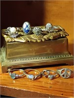 8 STERLING SILVER RINGS MOST MARKED