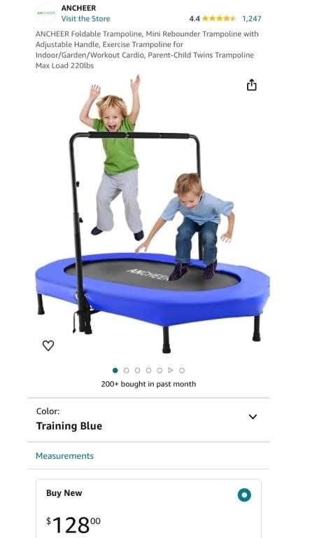 MINI TRAMPOLINE W/ HANDLE (NEW)