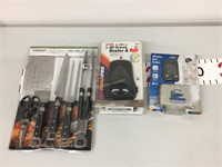 NIB items - grilling set heater & fan, wireless