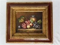 Original Still Life Fruit Oil Painting Signed M.