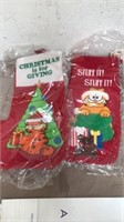 Two new Garfield Christmas socks