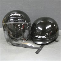 Pair of Motorcycle Helmets