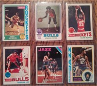 Vintage Basketball Card Lot (x6)