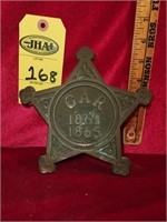 Metal Gar 1861 -1865 Plaque